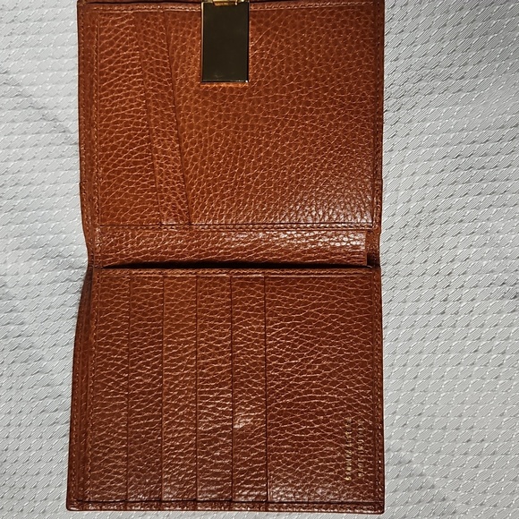 GIANI BERNINI TAN CARD WALLET COIN CASE GENUINE LEATHER FROM ITALY - Picture 8 of 8